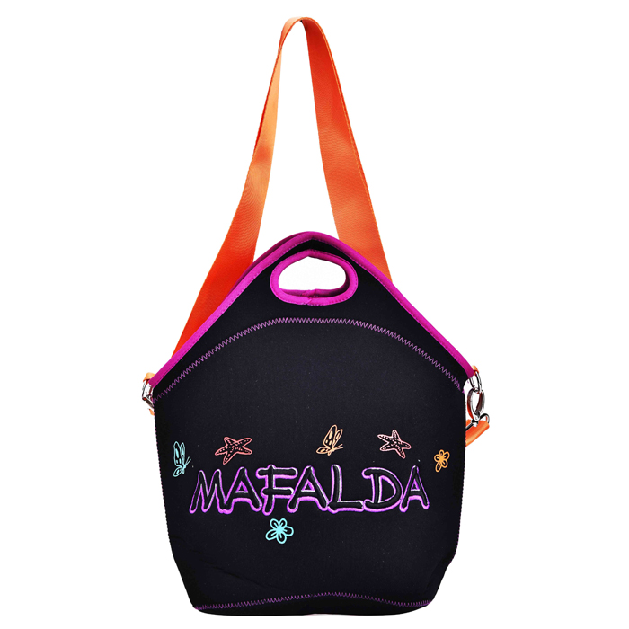 Neoprene lunch bag with strap